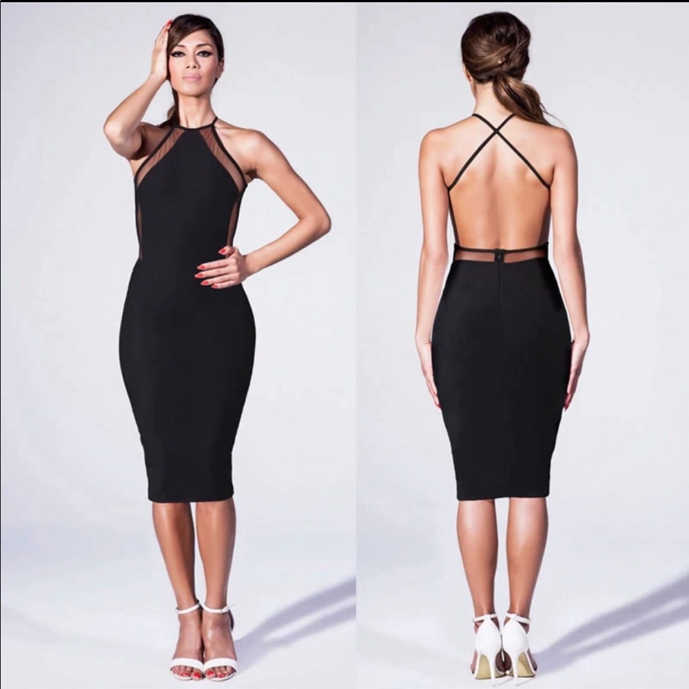 Black Mid-Length Dress